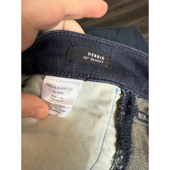 Veronica Beard Debbie 10” Skinny Jeans in Midnight w/Fray in Tux Cut Sz. 0 - Picture 4 of 7